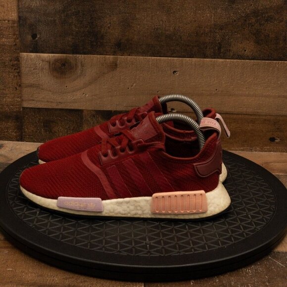 ADIDAS NMD R1 WOMENS ATHLETIC SHOES RED PINK RUNNING GYM TRAINING LOW SIZE 7.5 - Picture 5 of 9